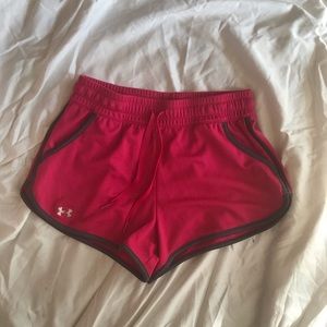 Berry Under Armour Athletic Shorts